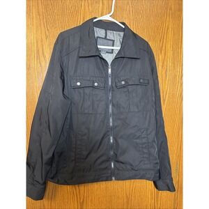 JOHN‎ BARTLETT Statements Black Full Zip Jacket Men's Size Large